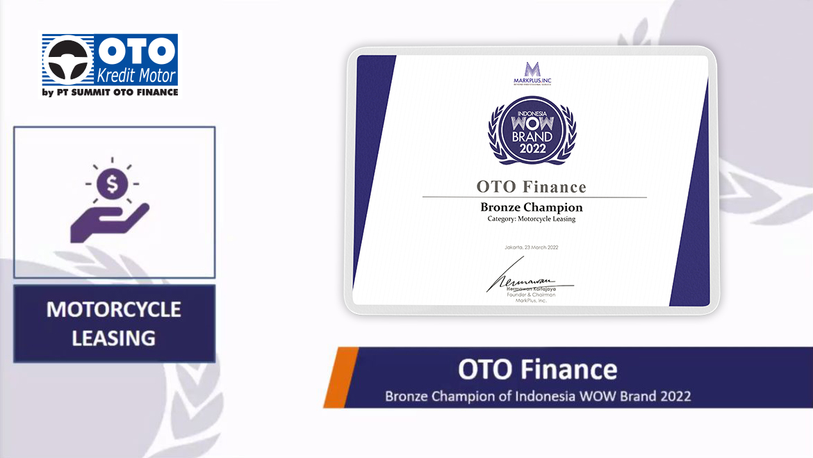 PT Summit Oto Finance Raih Penghargaan Indonesia WOW Brand 2022 Kategori Motorcycle Leasing